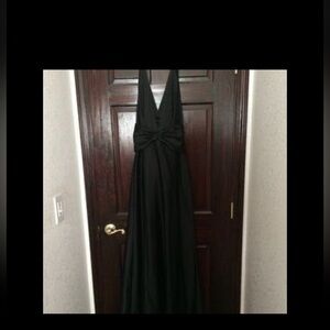 Elegant Black Halter Dress
